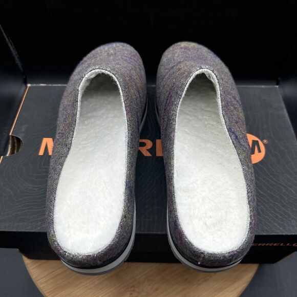 Merrell Juno Clog Wool Womens Size 6.5 Slippers Gray Slip On Shoes J002274 - Picture 6 of 8